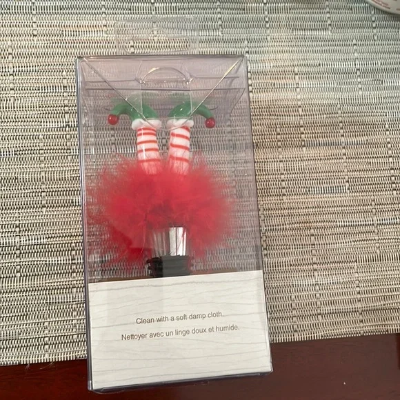 NWT Pier 1 Christmas elf bottle stopper - Picture 1 of 2
